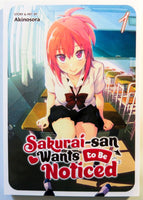 Sakurai-san Wants To Be Noticed Vol. 1 NEW Seven Seas Manga Novel Comic Book