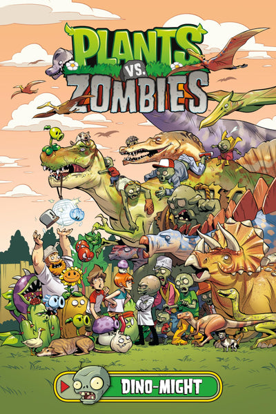Plants vs. Zombies Volume 12: Dino-Might [Hardcover] Tobin, Paul and Chan, Ron  - Very Good