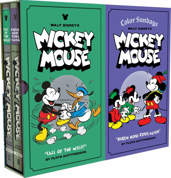 Walt Disneys Mickey Mouse Color Sundays Gift Box Set Vols 1 & 2 HC Fantagraphics